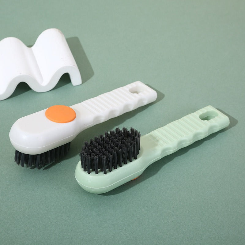 Liquid-filled soft-bristled shoe brush