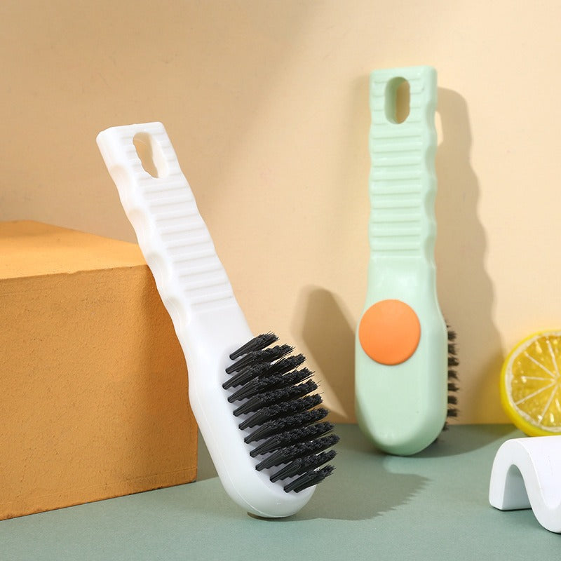 Liquid-filled soft-bristled shoe brush