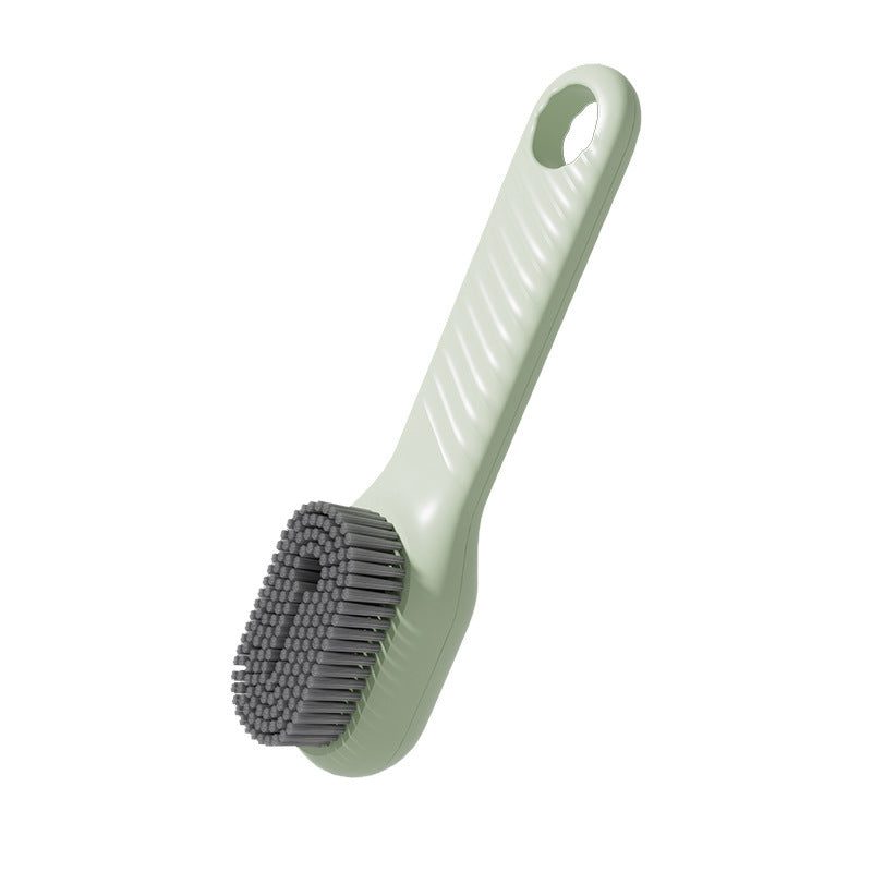 Liquid-filled soft-bristled shoe brush