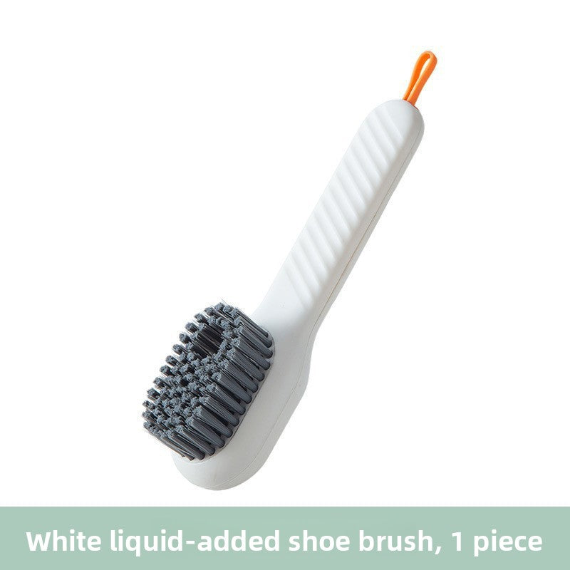 Liquid-filled soft-bristled shoe brush