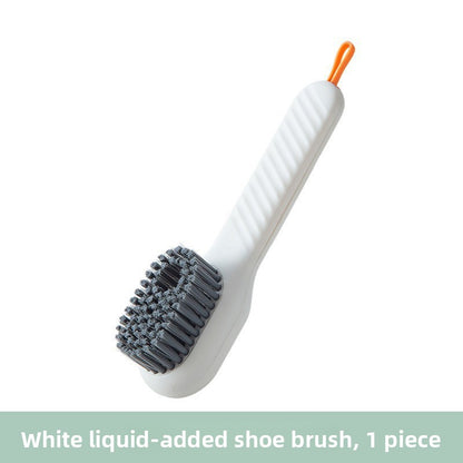 Liquid-filled soft-bristled shoe brush