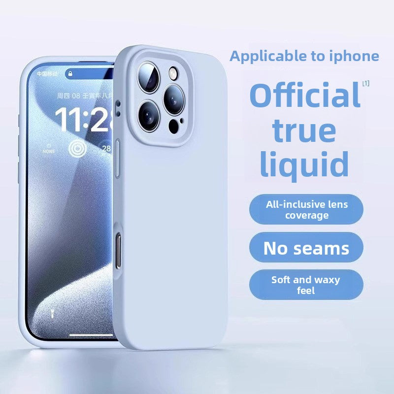 Liquid Silicone Case Suitable for Apple 16/17 Pro Max Phone Case iPhone 15 New Model 13 Protective Case 12 Couple Case 14 Plus Female Anti-Drop Niche Male High-End Feel 11 Full Lens Coverage Air
