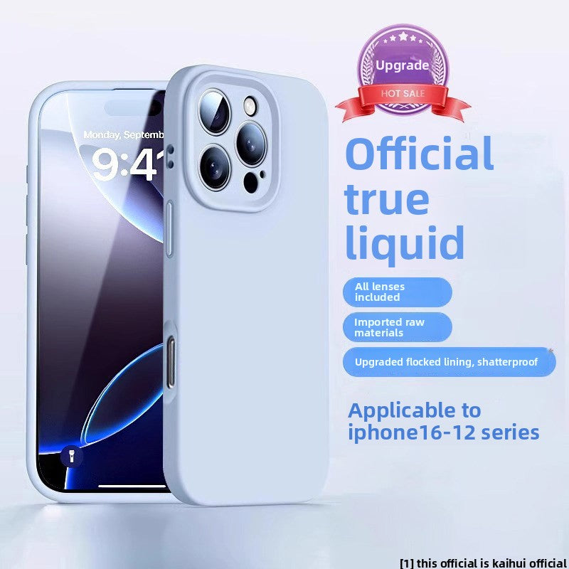 Liquid Silicone Case Suitable for Apple 16/17 Pro Max Phone Case iPhone 15 New Model 13 Protective Case 12 Couple Case 14 Plus Female Anti-Drop Niche Male High-End Feel 11 Full Lens Coverage Air