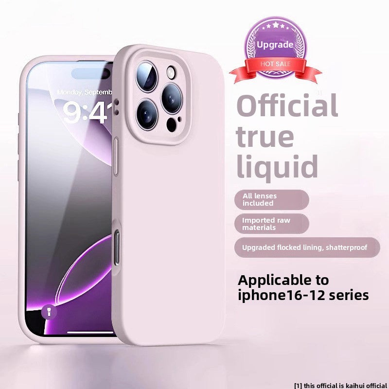 Liquid Silicone Case Suitable for Apple 16/17 Pro Max Phone Case iPhone 15 New Model 13 Protective Case 12 Couple Case 14 Plus Female Anti-Drop Niche Male High-End Feel 11 Full Lens Coverage Air
