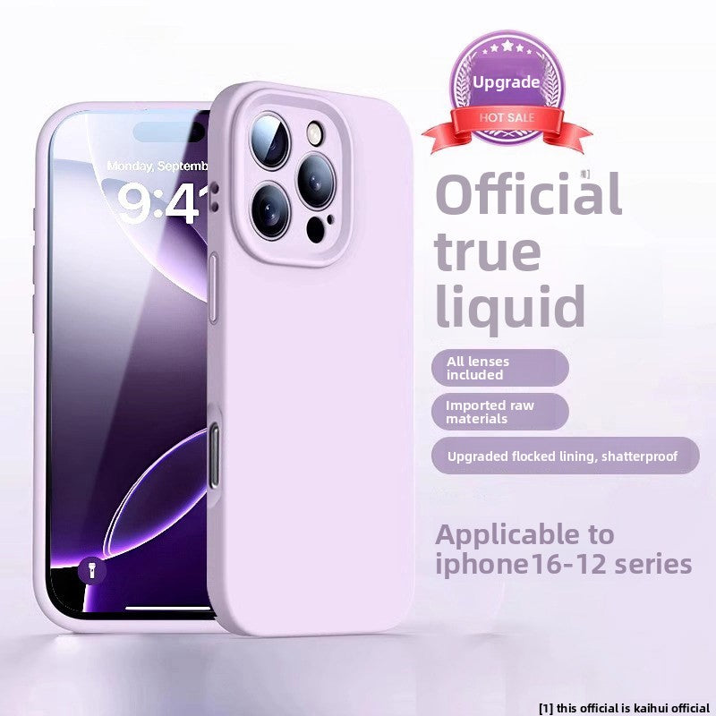 Liquid Silicone Case Suitable for Apple 16/17 Pro Max Phone Case iPhone 15 New Model 13 Protective Case 12 Couple Case 14 Plus Female Anti-Drop Niche Male High-End Feel 11 Full Lens Coverage Air