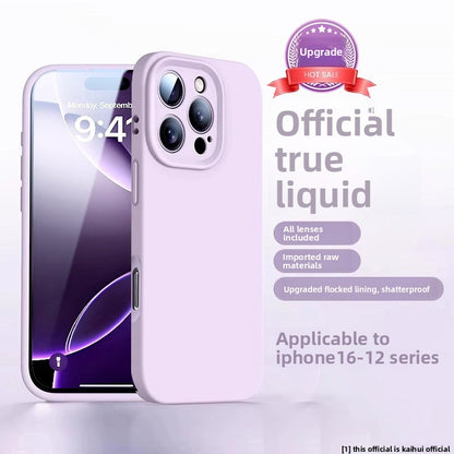 Liquid Silicone Case Suitable for Apple 16/17 Pro Max Phone Case iPhone 15 New Model 13 Protective Case 12 Couple Case 14 Plus Female Anti-Drop Niche Male High-End Feel 11 Full Lens Coverage Air
