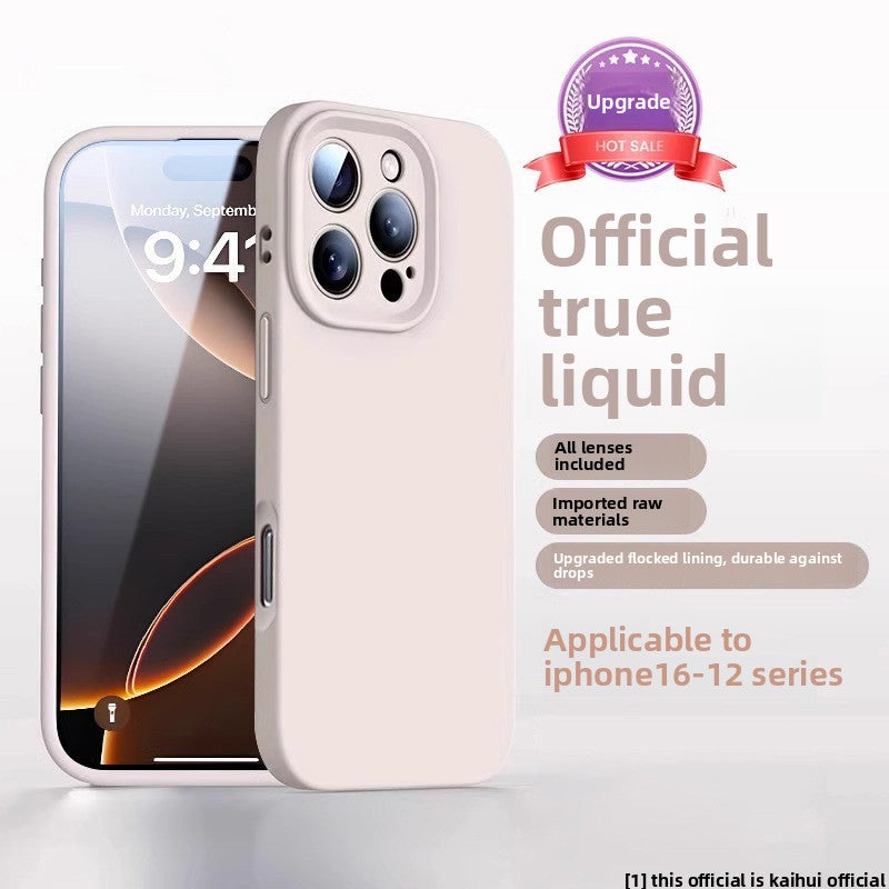 Liquid Silicone Case Suitable for Apple 16/17 Pro Max Phone Case iPhone 15 New Model 13 Protective Case 12 Couple Case 14 Plus Female Anti-Drop Niche Male High-End Feel 11 Full Lens Coverage Air