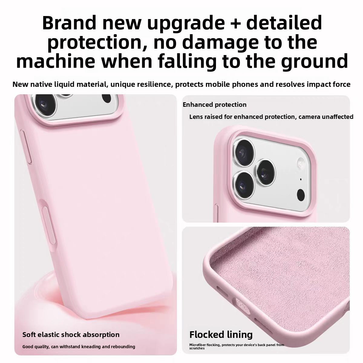 Liquid Silicone Phone Case with AI Button for iPhone 17 16 15 14 13