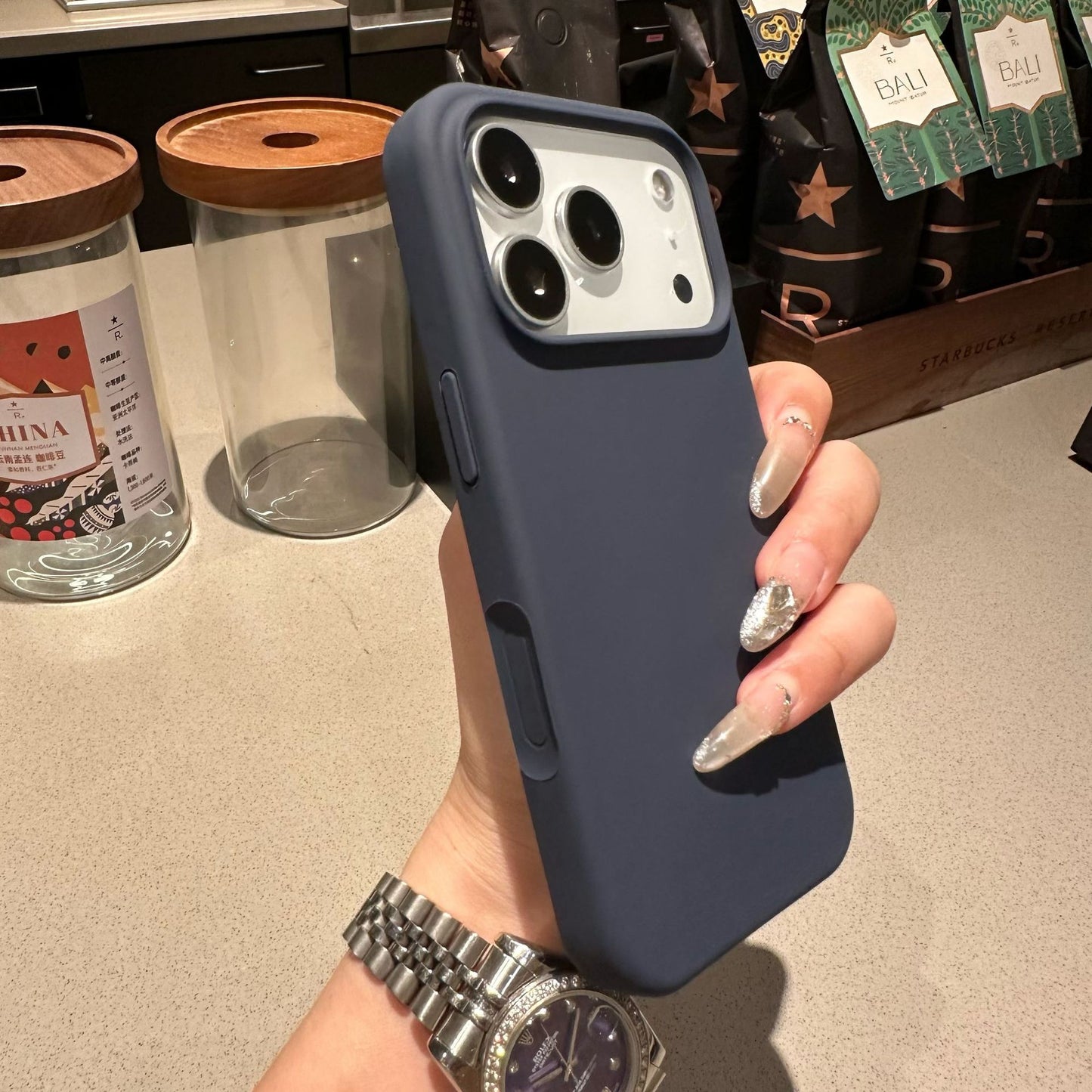 Liquid Silicone Phone Case with AI Button for iPhone 17 16 15 14 13