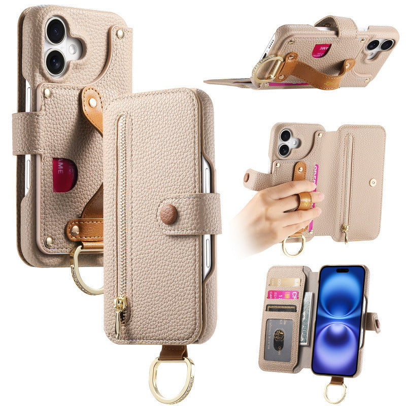 Litchi-pattern phone case
