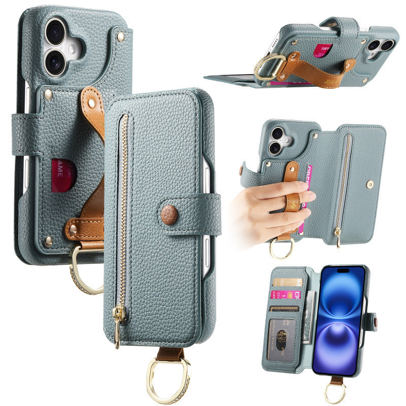 Litchi-pattern phone case