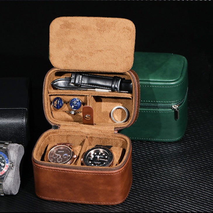 Litchi-pattern watch box