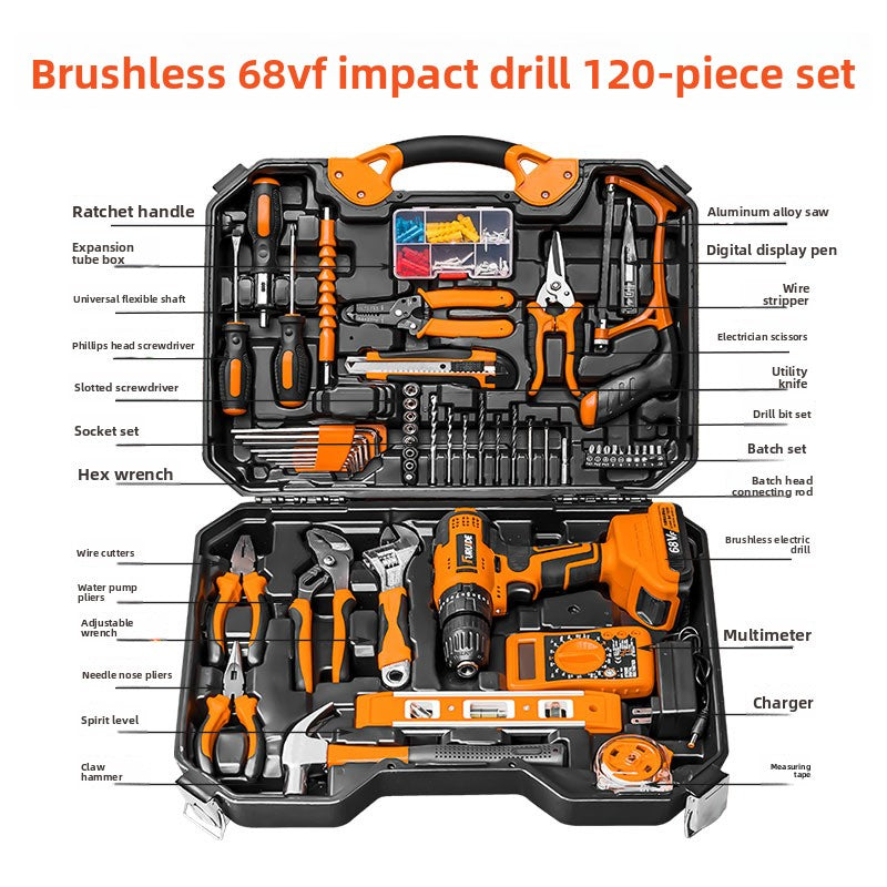 Lithium Battery Powered Hand Drill Tool Set