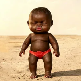 Little Black Doll Soft Playset