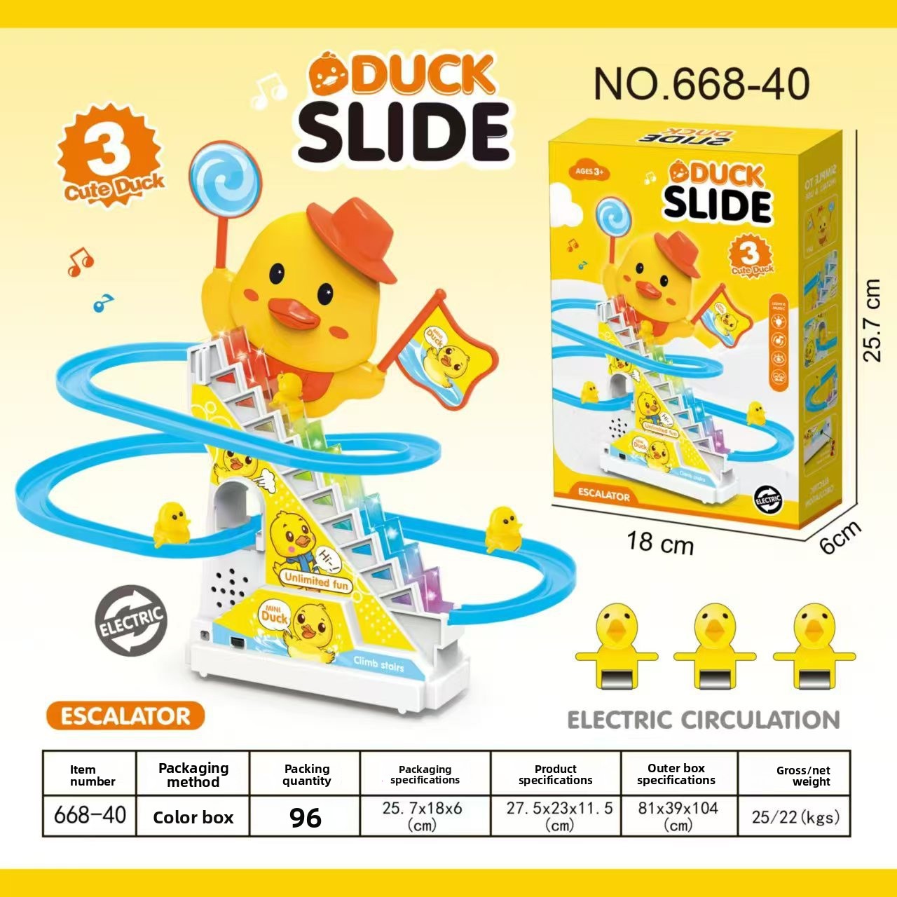 Little yellow duck slide track
