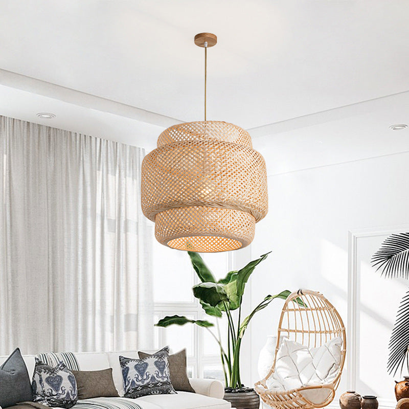 Living Room Bedroom Simple Bamboo Chandelier