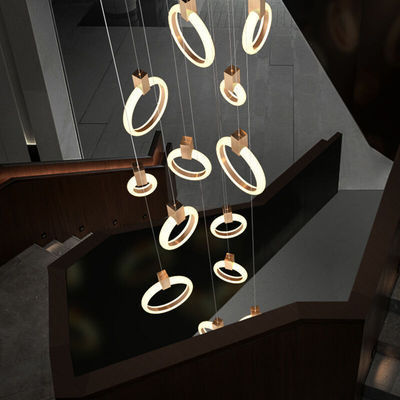 Lloft ring stair chandelier