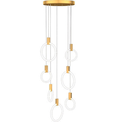Lloft ring stair chandelier