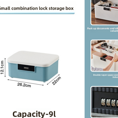 Lockable combination storage box