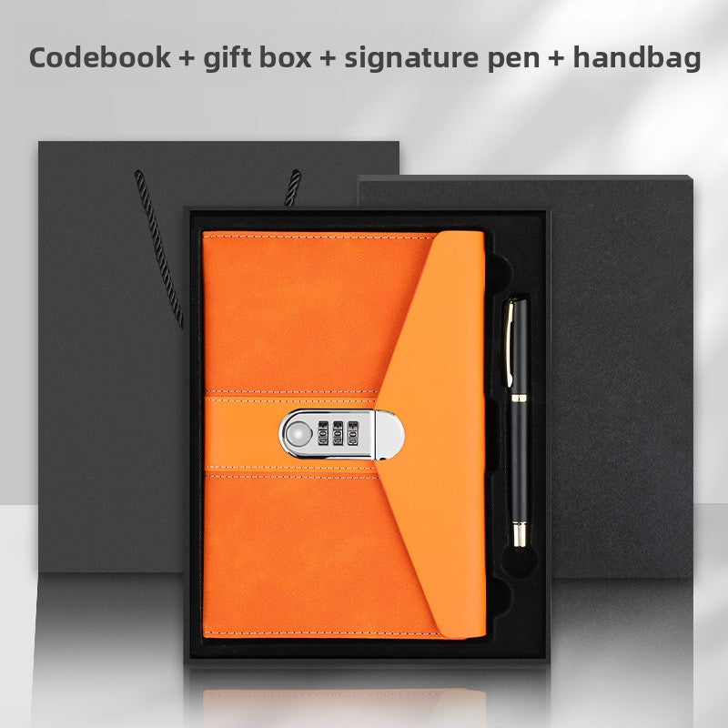 Locking Diary Notebook with Imitation Leather Cover