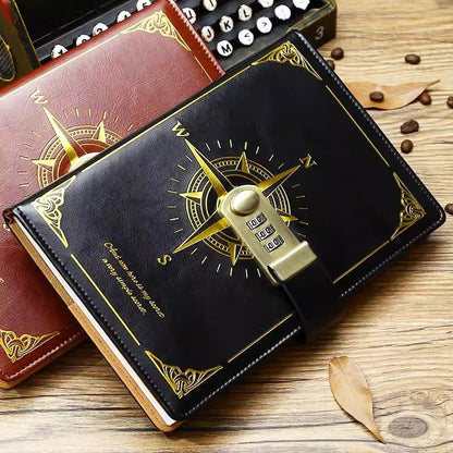 Locking Diary Notebook with Imitation Leather Cover