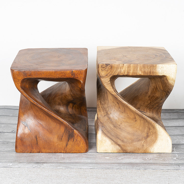 Log shoe bench