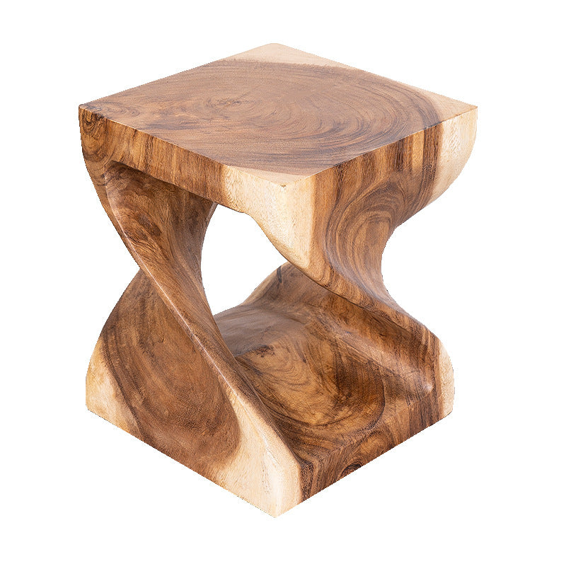 Log shoe bench