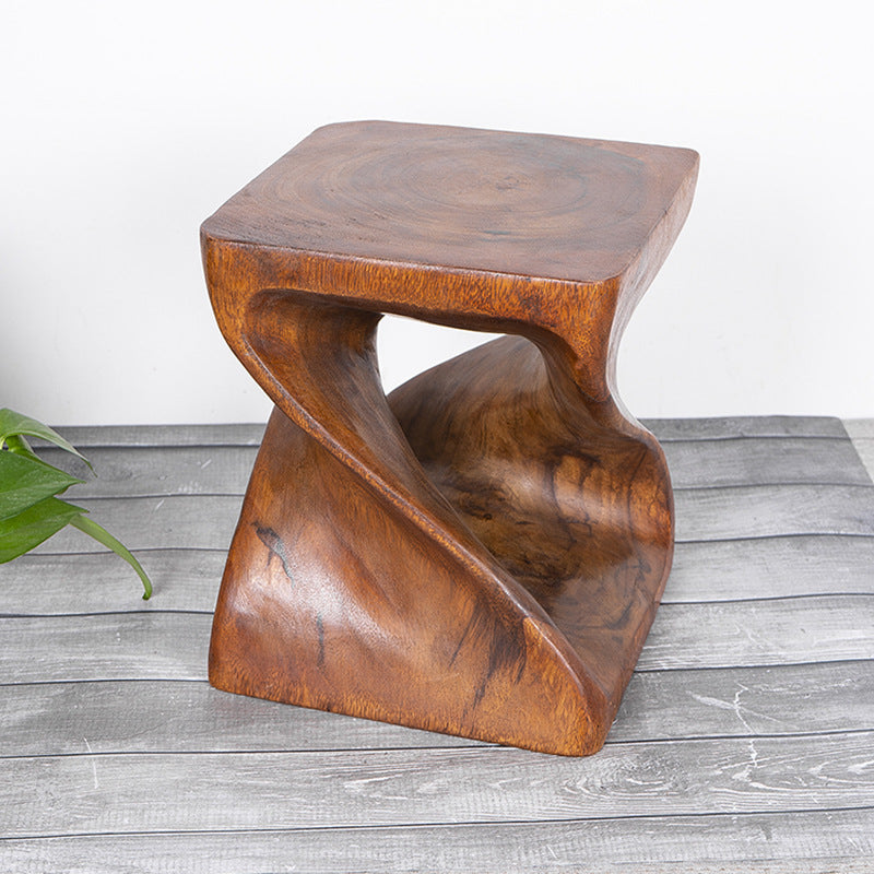 Log shoe bench