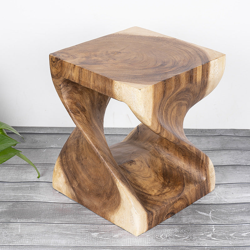 Log shoe bench