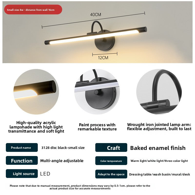 Long bathroom cabinet vanity mirror light