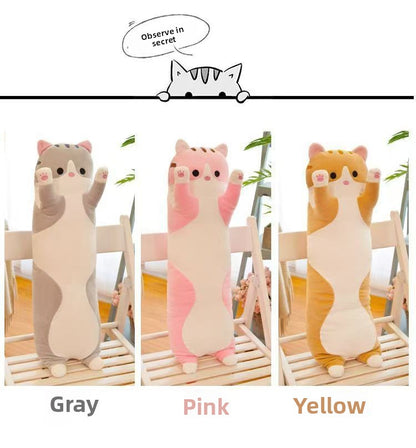 Long Cat Plush Toy Hugging Sleeping Doll