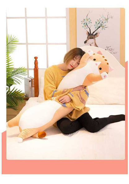Long Cat Plush Toy Hugging Sleeping Doll