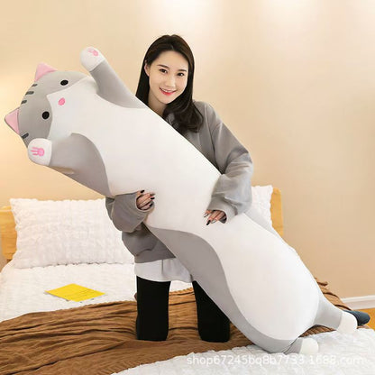 Long Cat Plush Toy Hugging Sleeping Doll