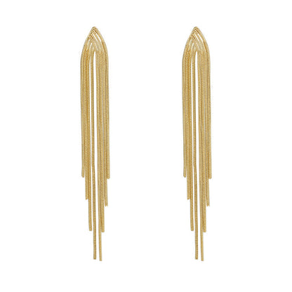 Long chain tassel earrings