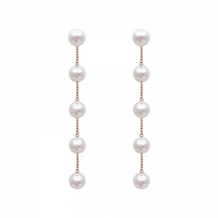 Long Chain Tassel Pearl Earrings