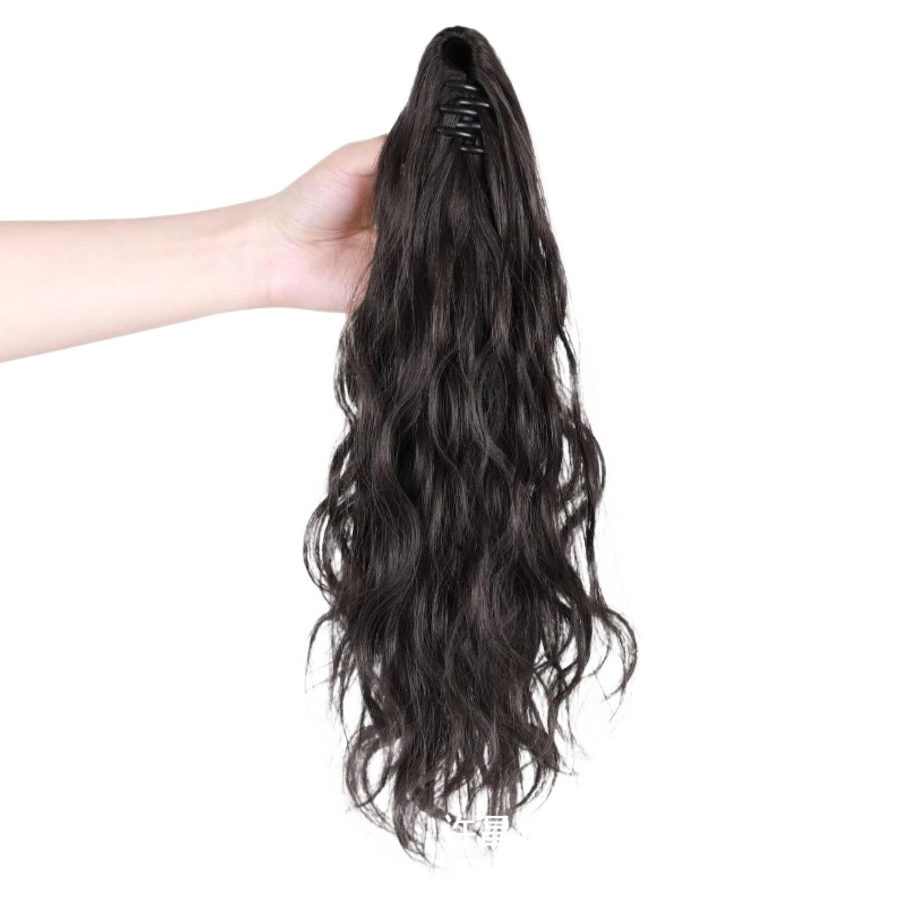 Long cloud-shaped hot grab ponytail