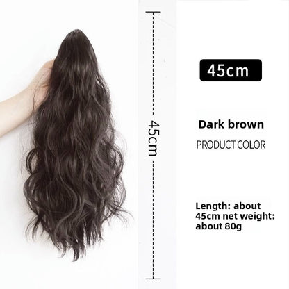 Long cloud-shaped hot grab ponytail