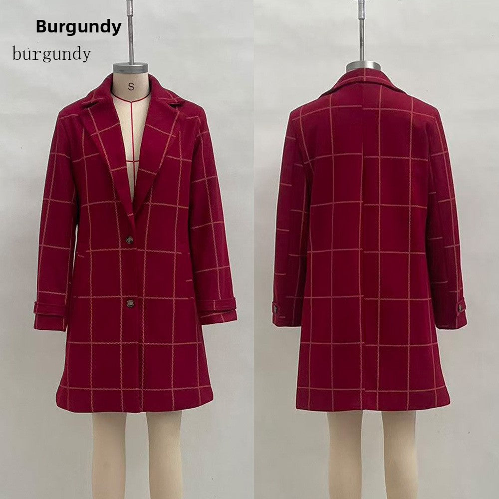 Long coat with lapel collar