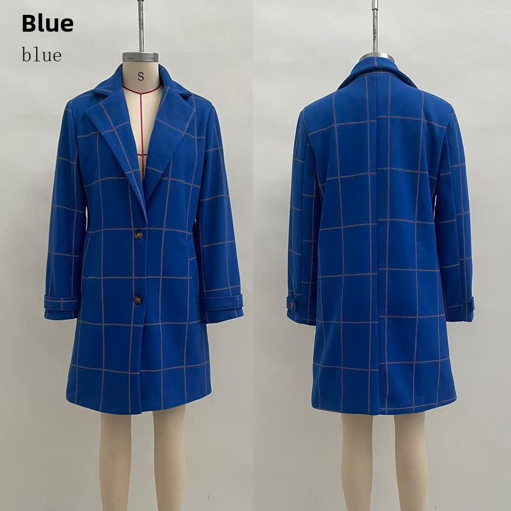 Long coat with lapel collar