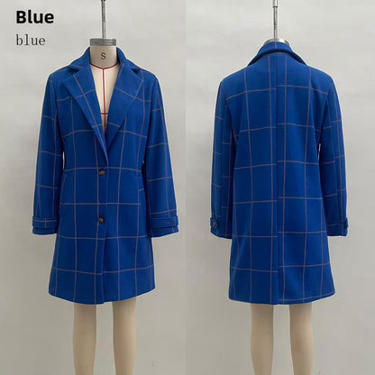 Long coat with lapel collar