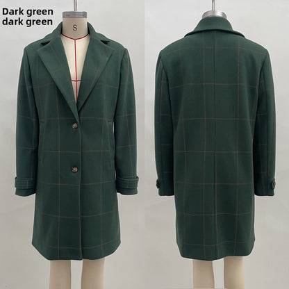 Long coat with lapel collar