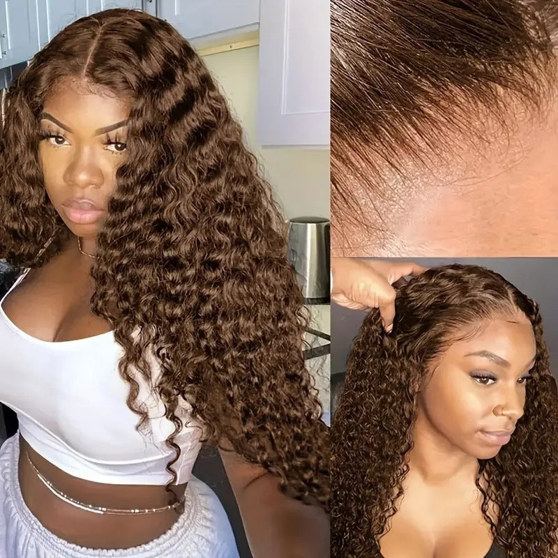 Long Curly Front Lace Synthetic Wig