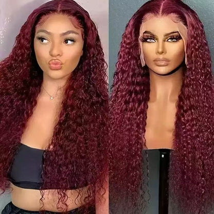 Long Curly Front Lace Synthetic Wig