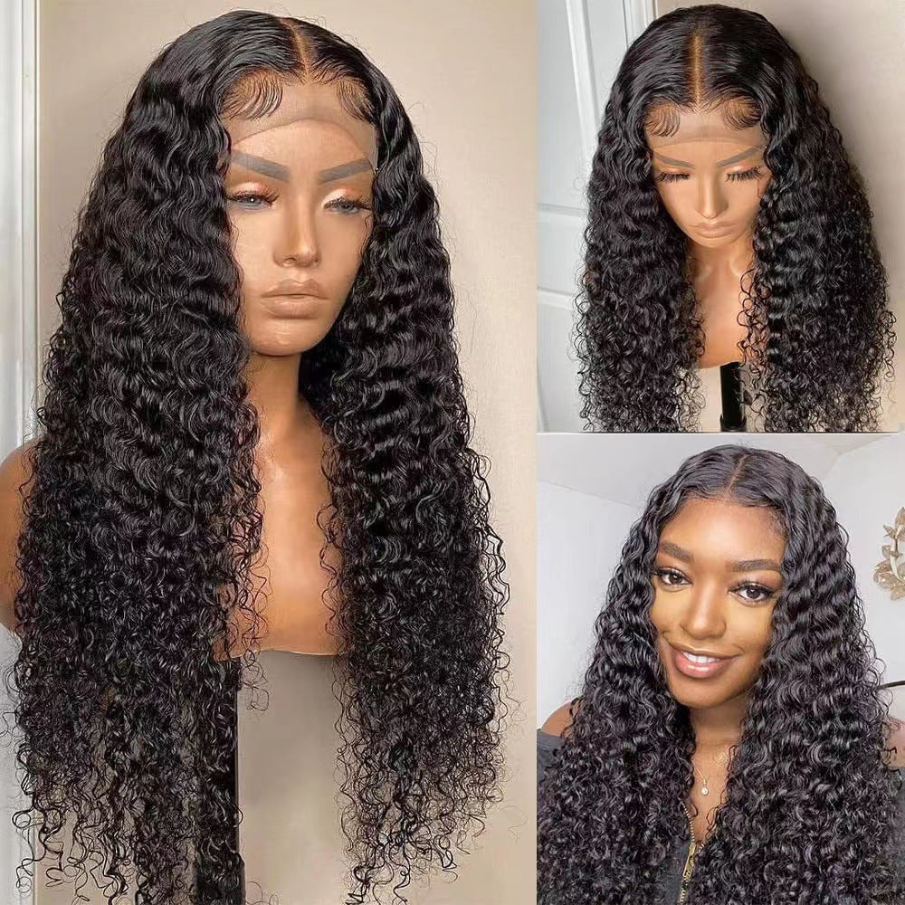 Long Curly Front Lace Synthetic Wig