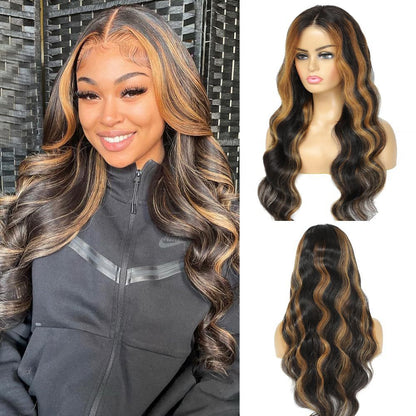 Long Curly Front Lace Synthetic Wig