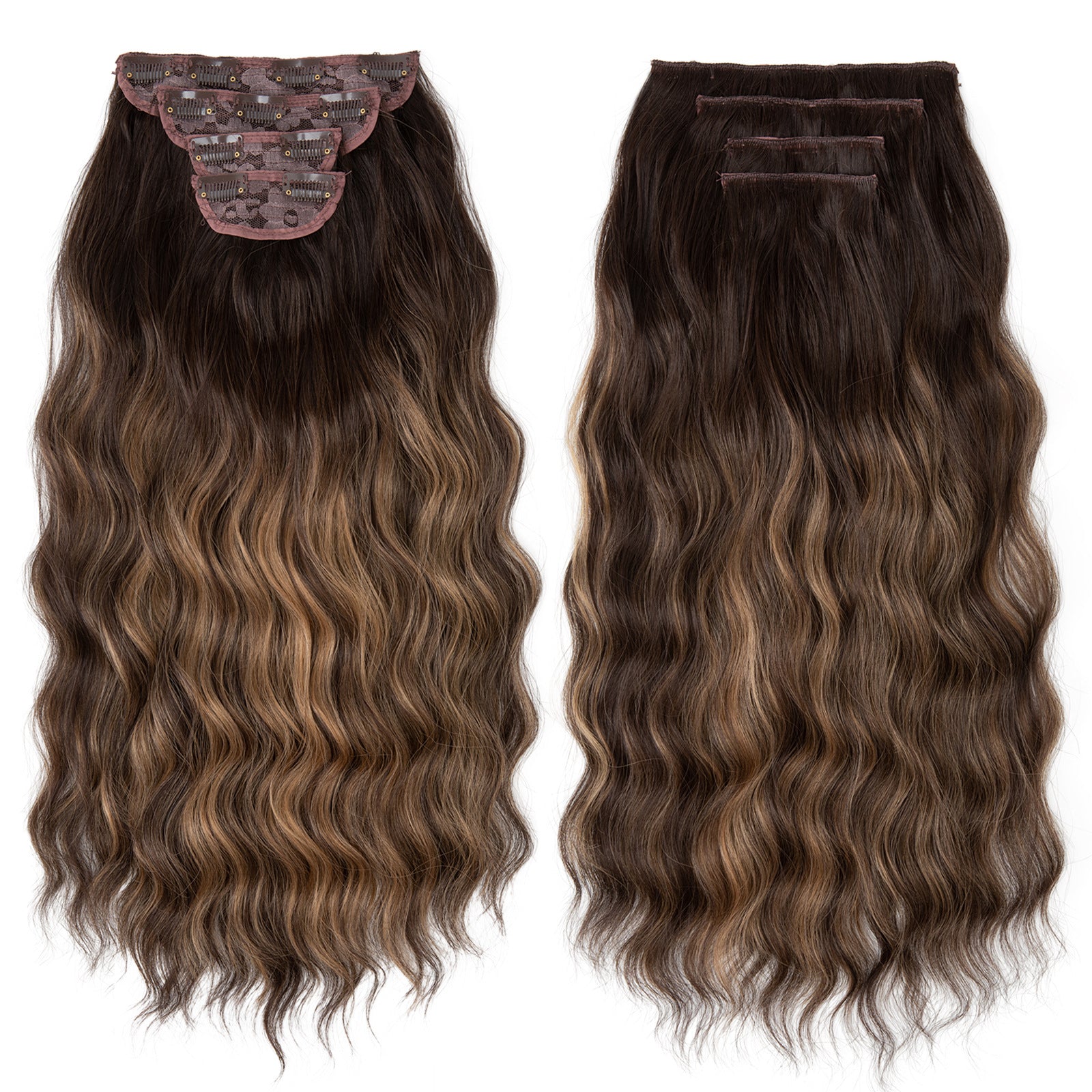 Long curly hair extensions