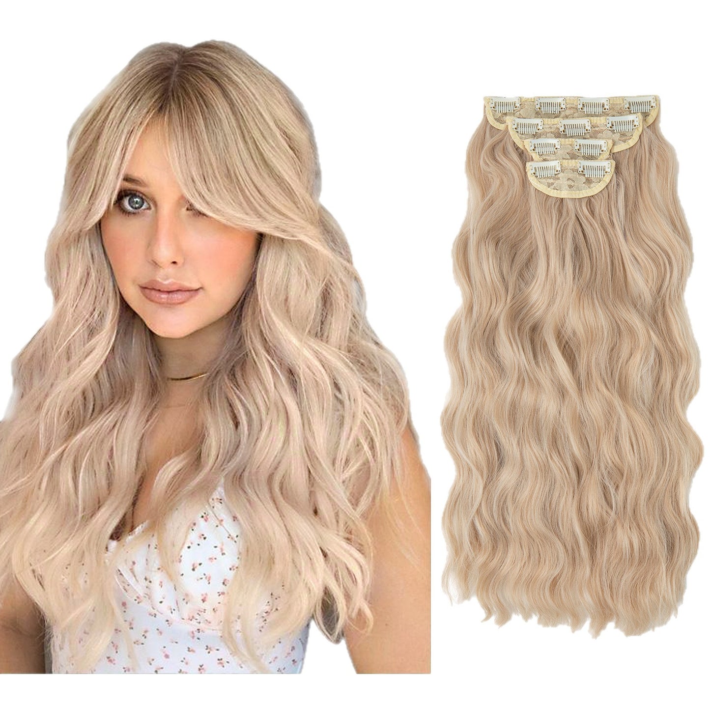 Long curly hair extensions