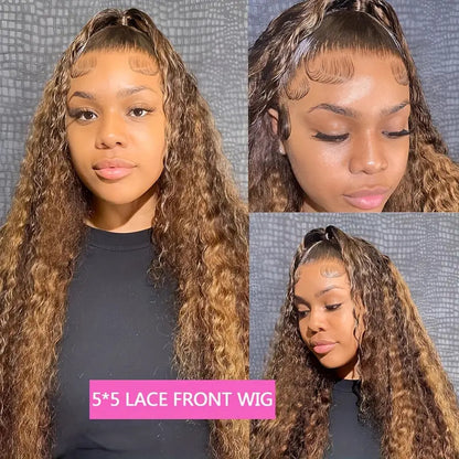 Long Curly Lace Front Synthetic Wig