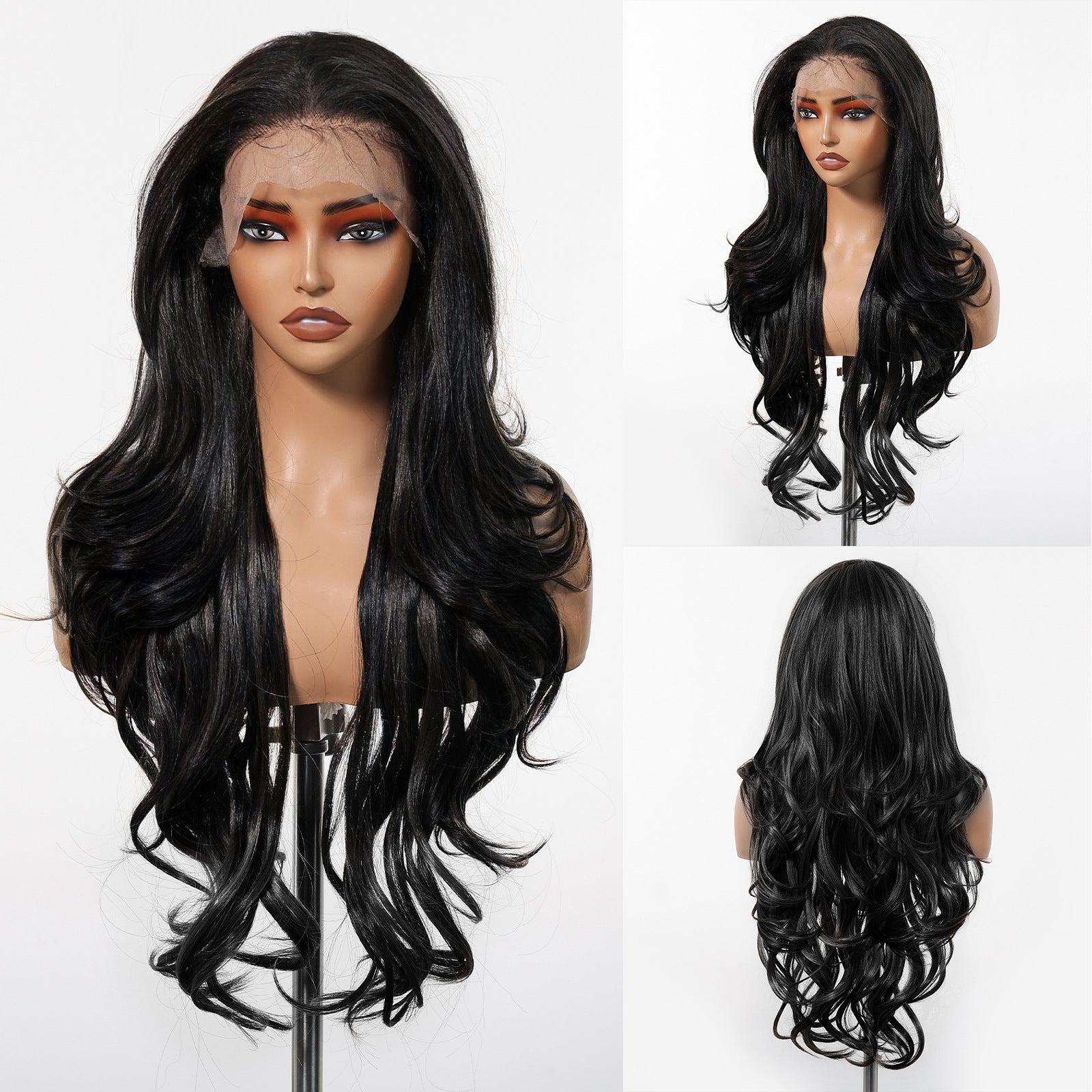 Long Curly Lace Front Wig Heat Resistant