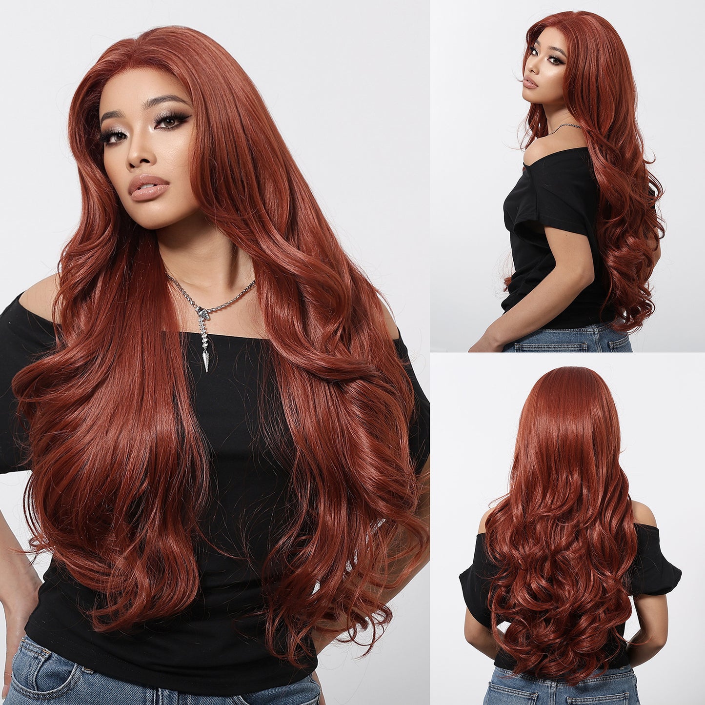 Long Curly Lace Front Wig Heat Resistant